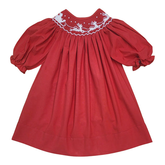 SANTA SLEIGH SMOCKED DRESS