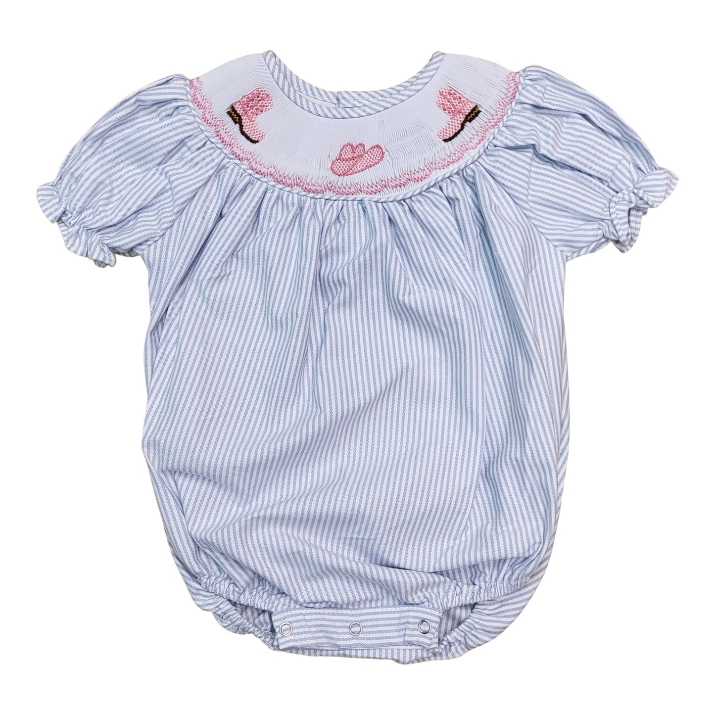 Cowgirl Boots & Smocked Bubble