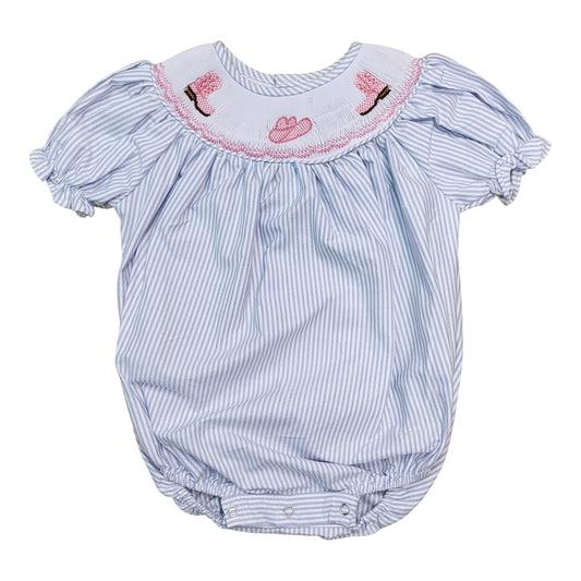Cowgirl Boots & Smocked Bubble