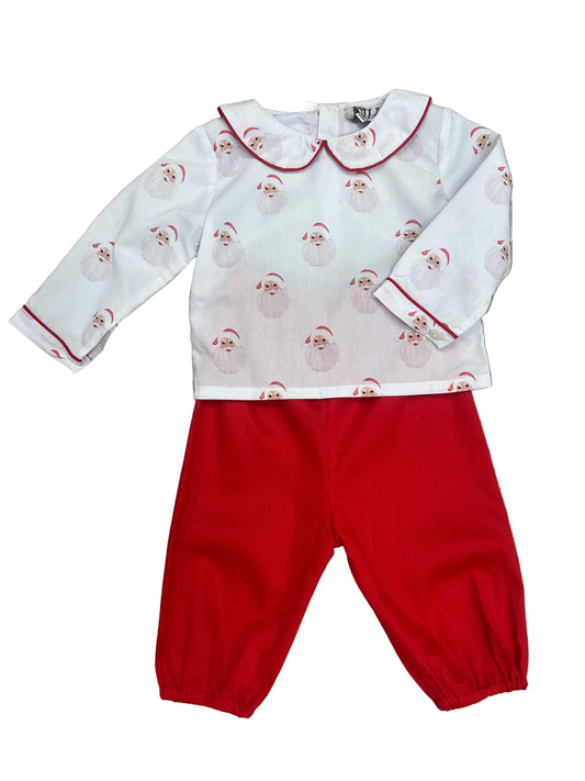 Boys Santa Top and Pants Set