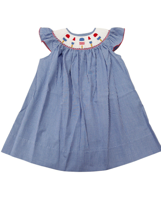 4th of July Smocked Bishop Dress