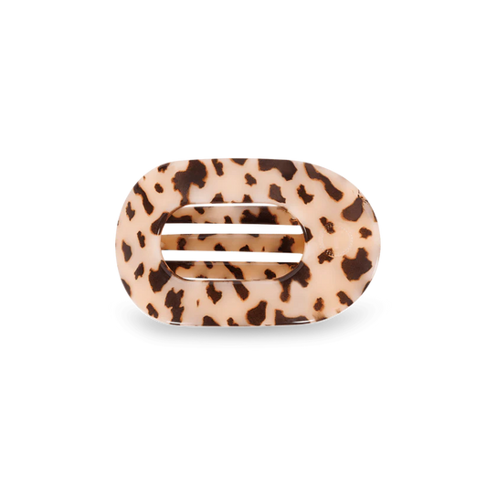 Blonde Tortoise Small Flat Round Hair Clip