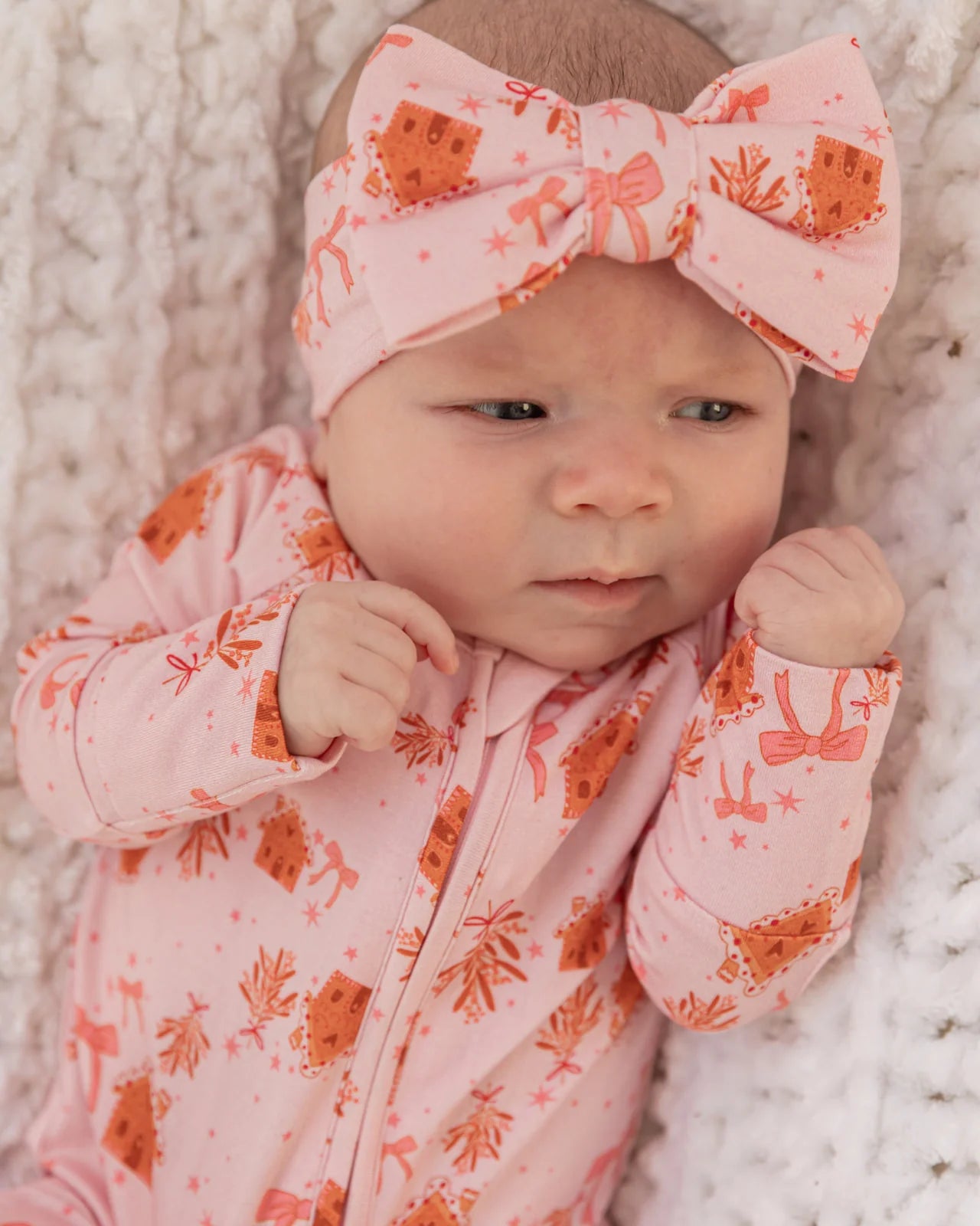 Pink Gingerbread | Bamboo Head Wrap Bow
