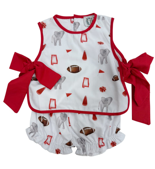 Girls Elephant Tie Bloomer Set