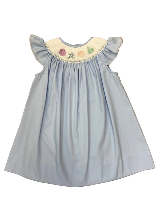 Seashell Smocked Bishop Dress