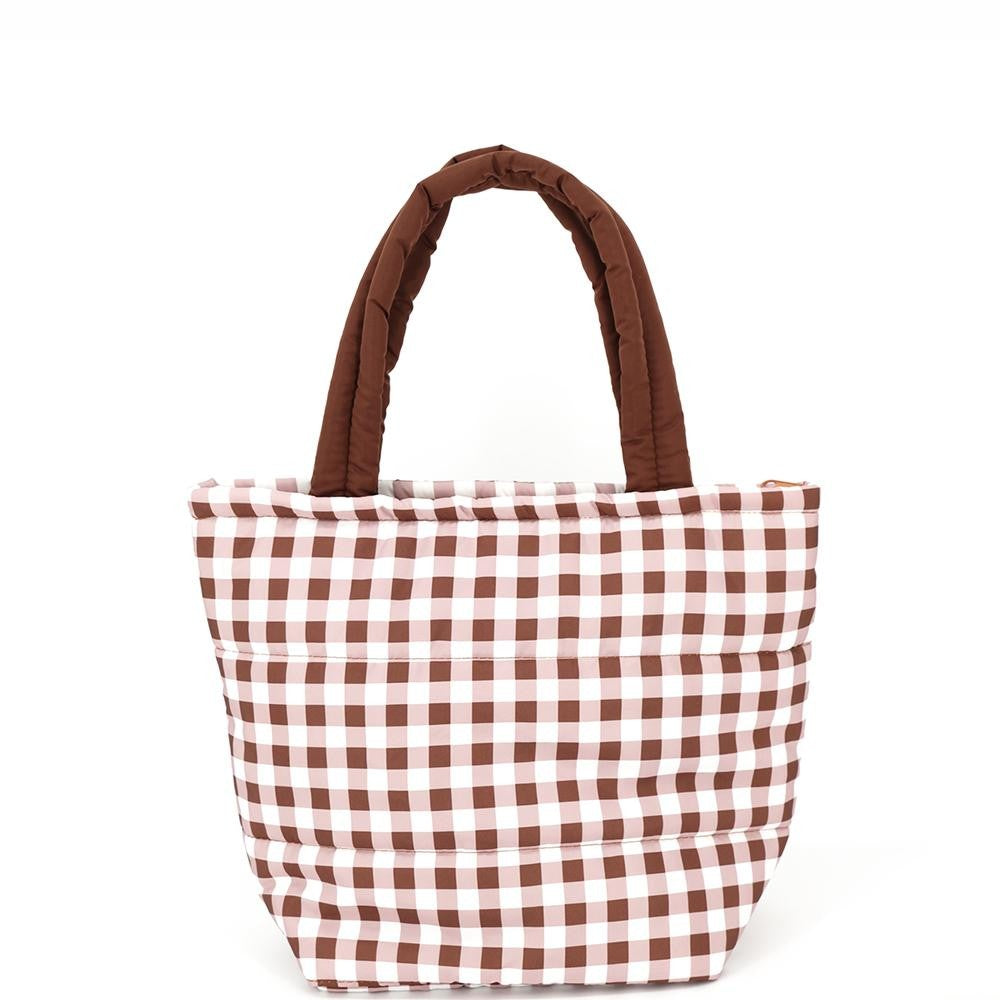 Gingham Puffer
Tote