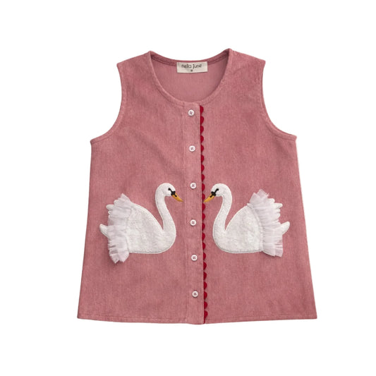 Corduroy Jumper- Swans