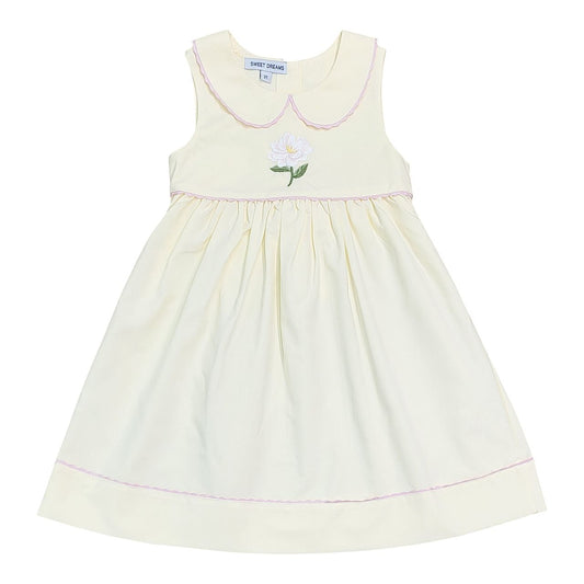 Magnolia Embroidered Yellow Dress