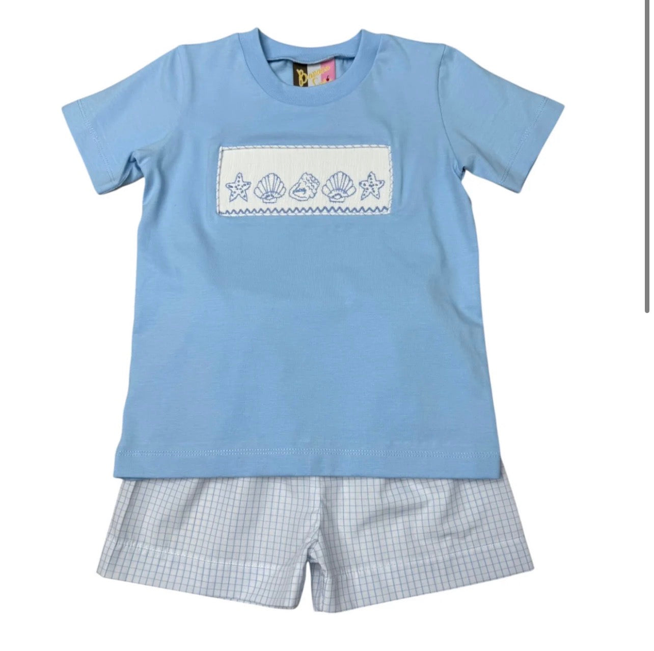 Seashell Smocked Shorts Set