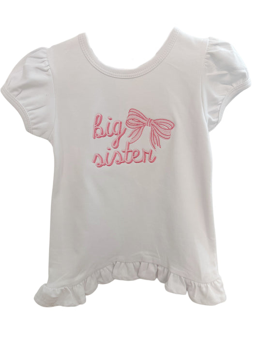 Big Sister Short Sleeve Ruffle Tee