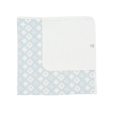Quilted Bow Patch Stroller Blanket