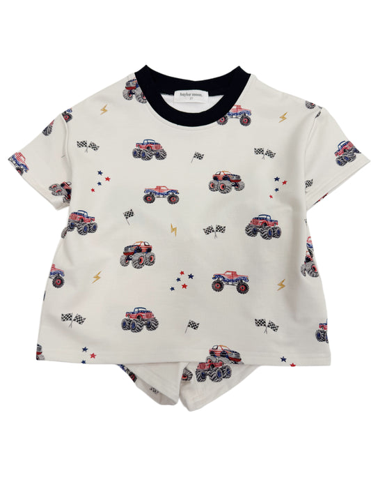 Red, White, & Vroom Short Set