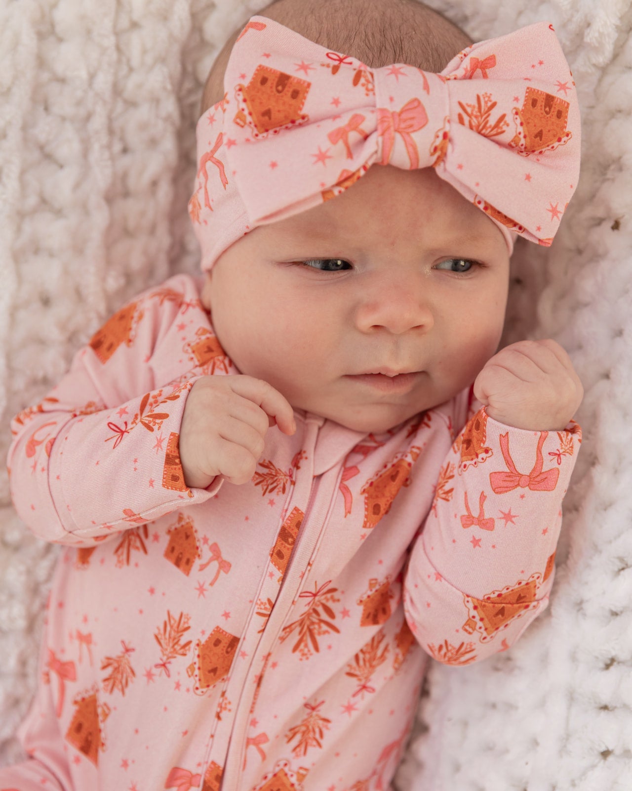 Pink Gingerbread | Bamboo Zipper Pajamas