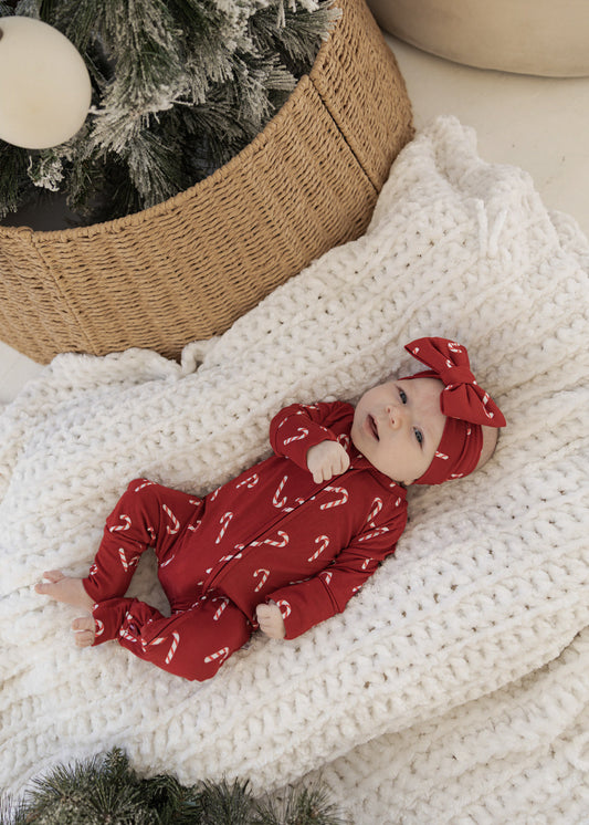 Candy Cane | Bamboo Zipper Pajamas
