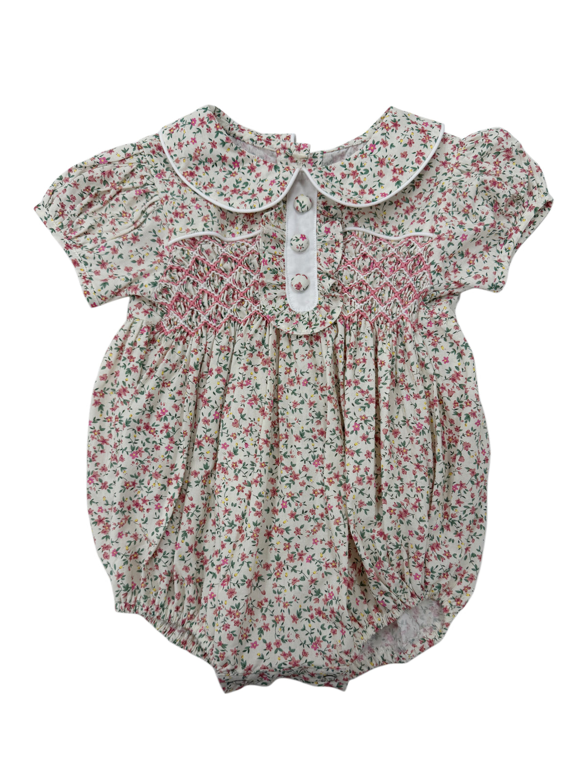 Samantha Floral Smocked Bubble