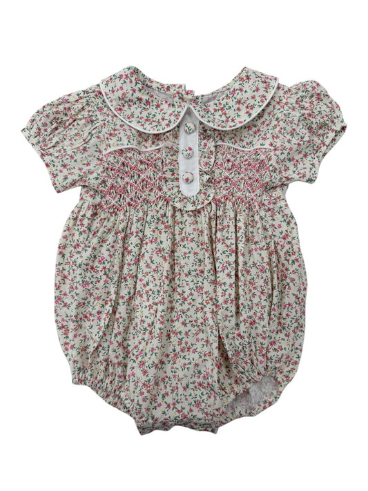 Samantha Floral Smocked Bubble