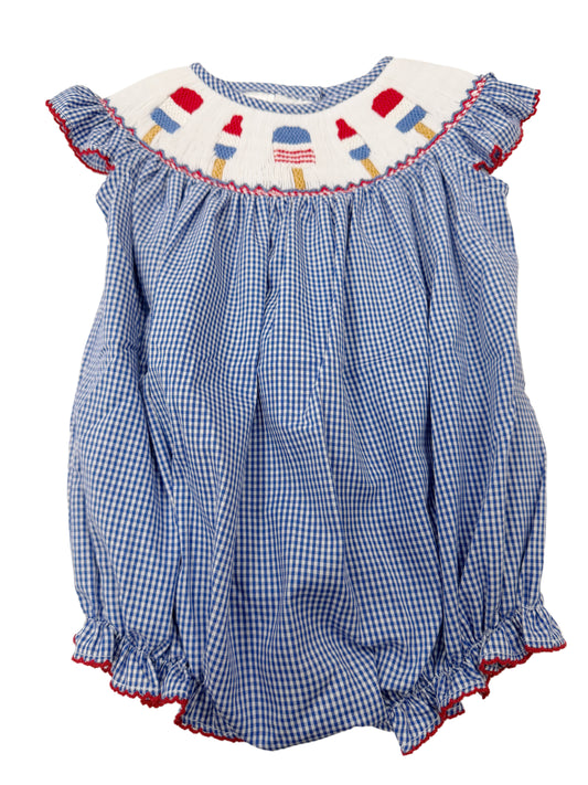 4th of July Smocked Bishop Bubble