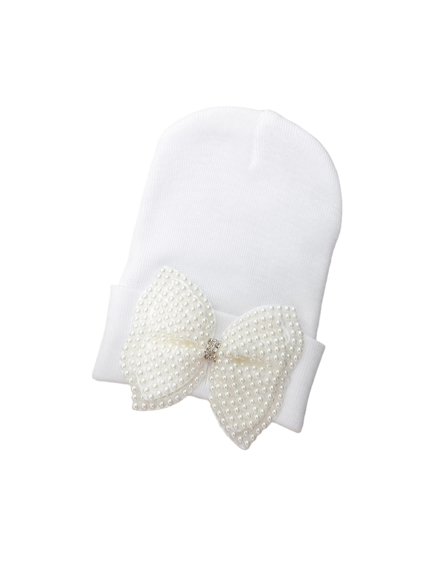 Pearl Bow Beanie