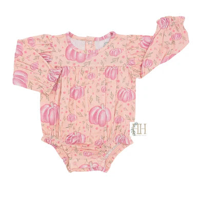 Girls Floral Pumpkin Bamboo Bubble