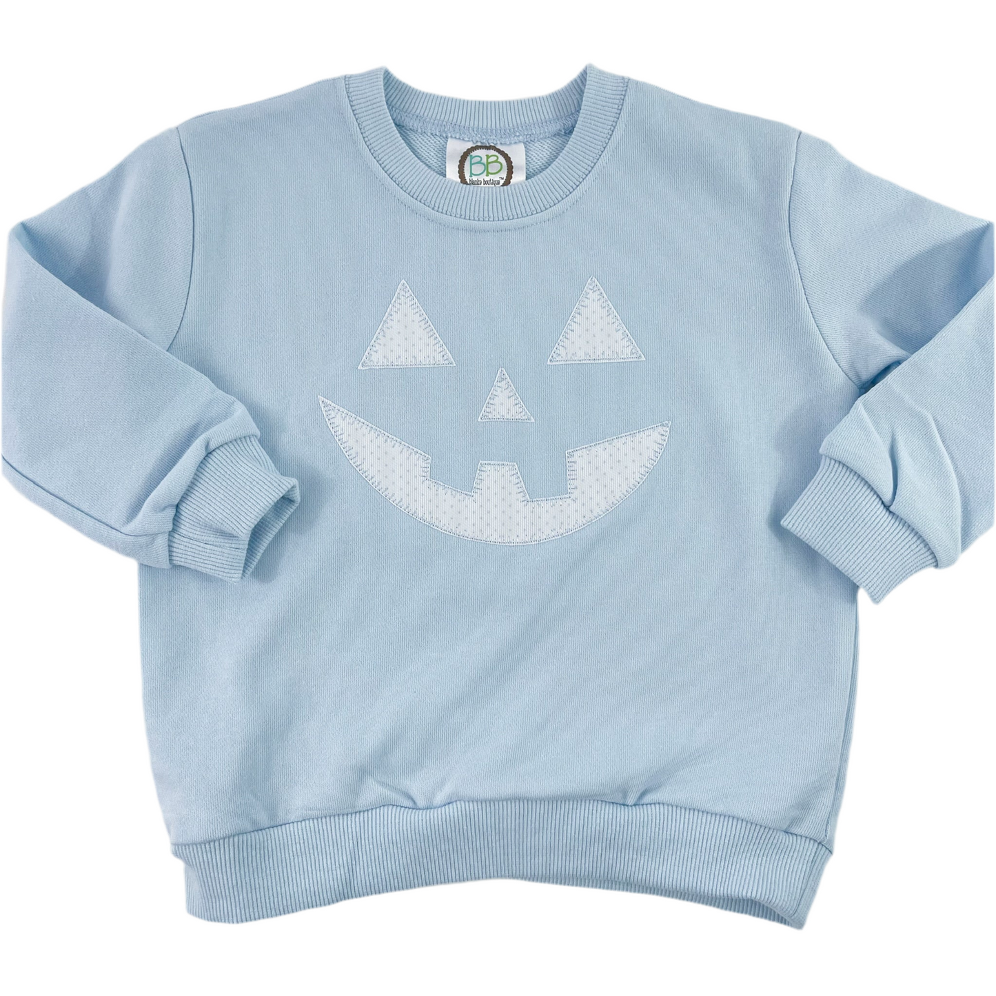 Pumpkin Face - Light Blue Sweatshirt