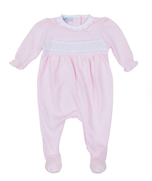 Simply Sweet Smocked Footie - Pink