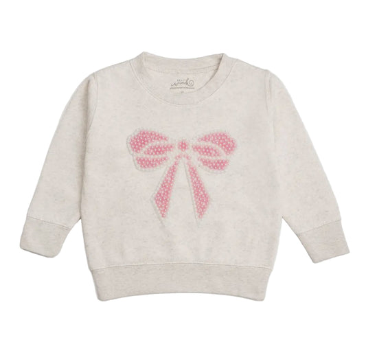 Pearl Bow Patch Sweatshirt
