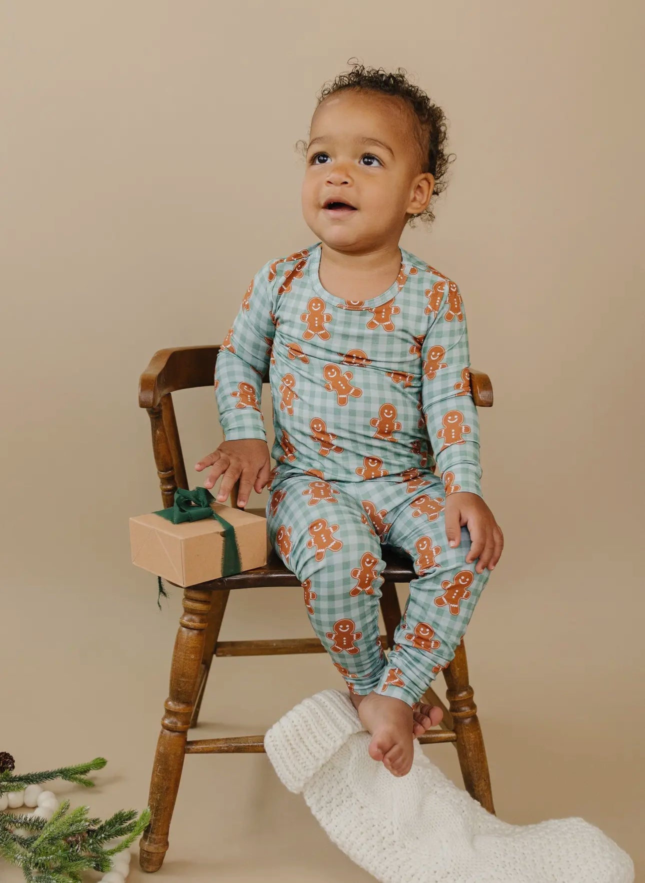 Bamboo Two Piece Set | Gingham Gingerbread