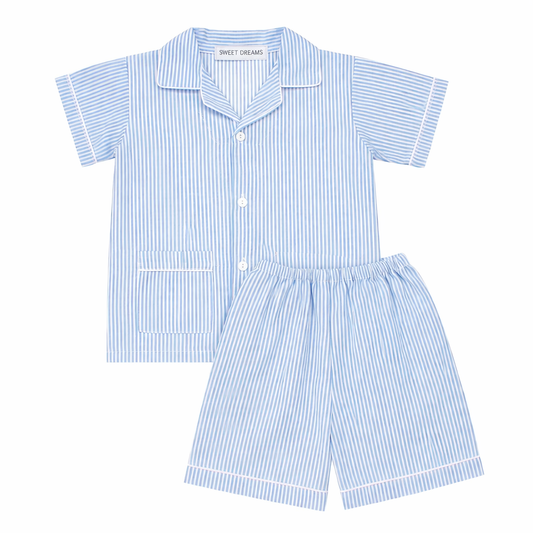 Blue Stripe Short Sleeve Pjs