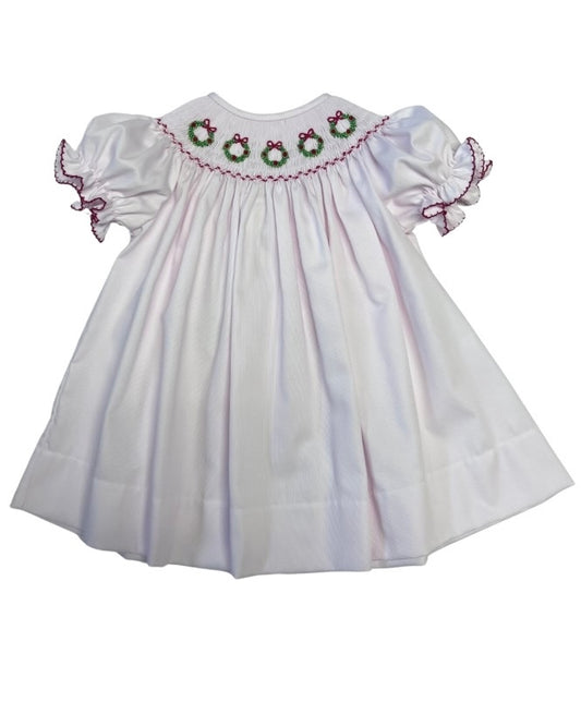 Wreath Bishop Smocked Dress