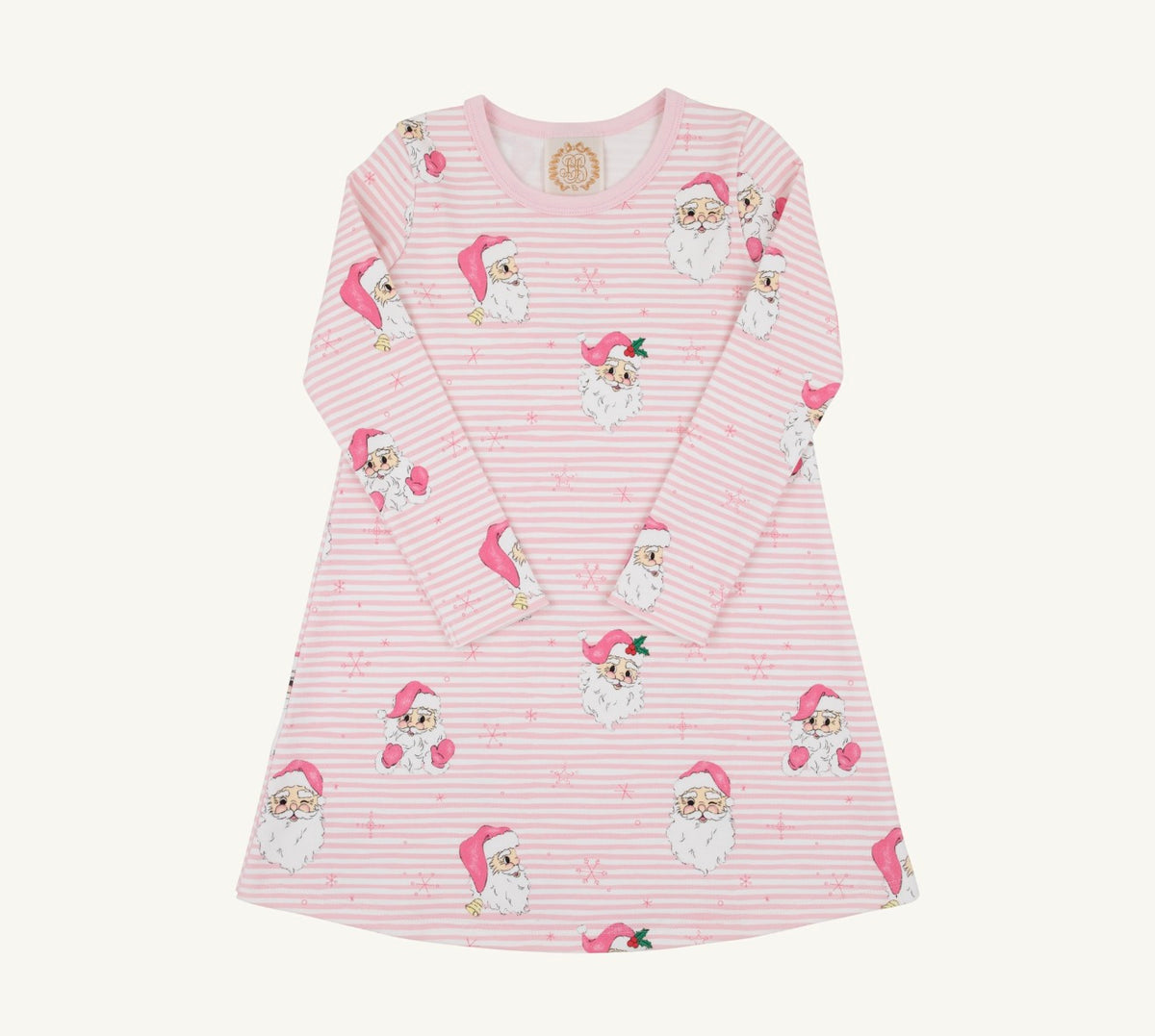 Long Sleeve Polly Play Dress - Dear Santa