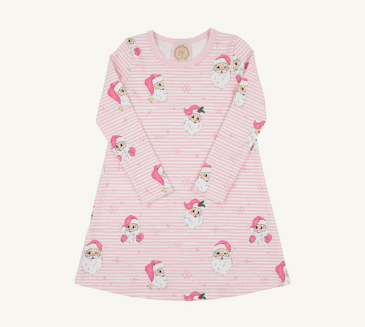 Long Sleeve Polly Play Dress - Dear Santa