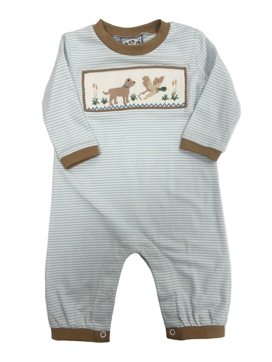 Duck Hunt Smocked Boys Romper