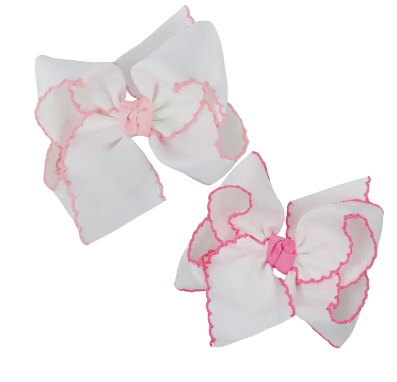 Crochet Edge Bows- 4.5"