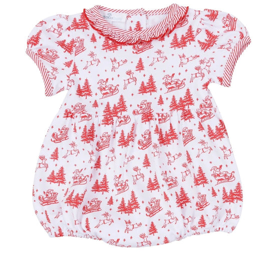 Holiday Toile Girl Bubble
