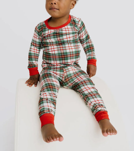 Christmas Plaid Bamboo Set