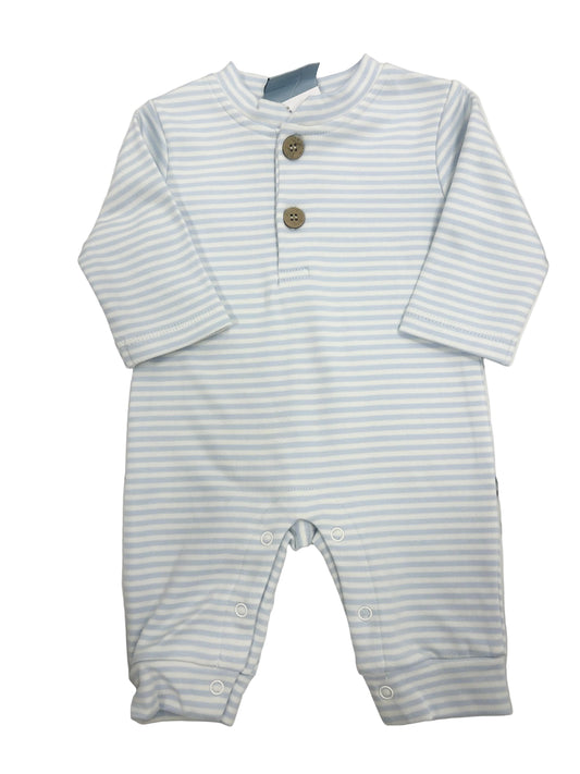 Karter Romper - Light Blue Stripe