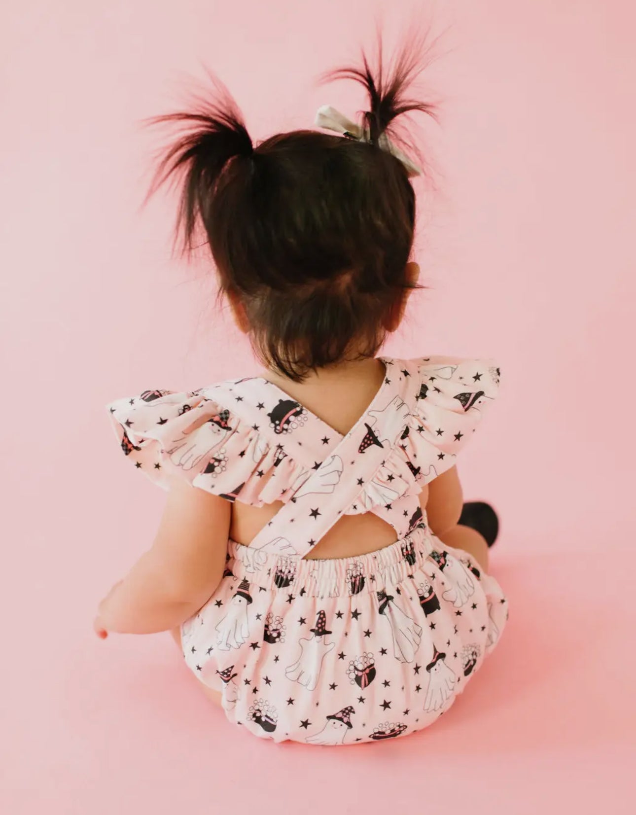 Emmy Romper in Pink Cauldron | Baby Halloween