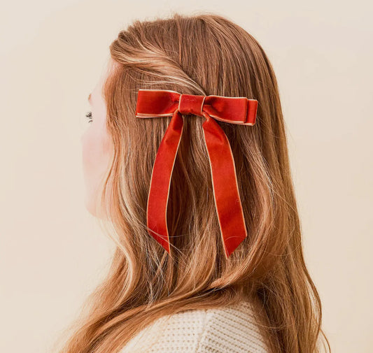 Red Velvet Hair Bow