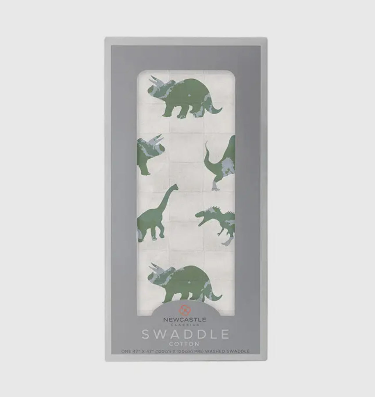 Green Dino Cotton Swaddle