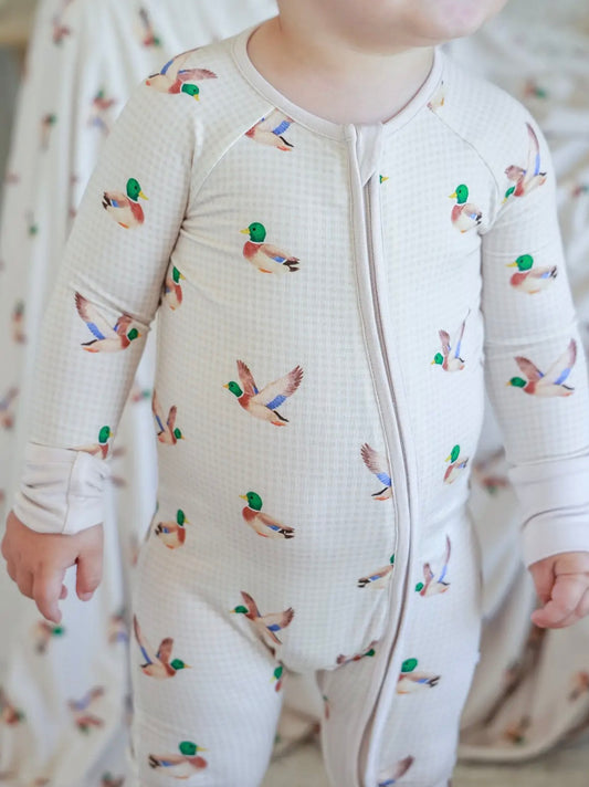 Convertible Bamboo Zip Romper | Little Mallard