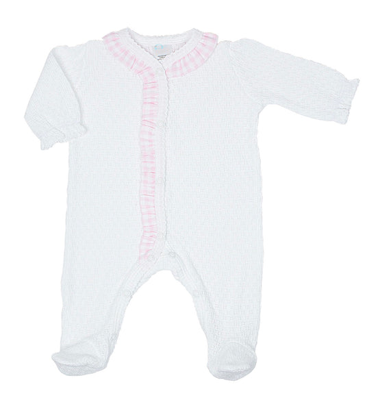 PATY KNIT FOOTIE WITH RUFFLE