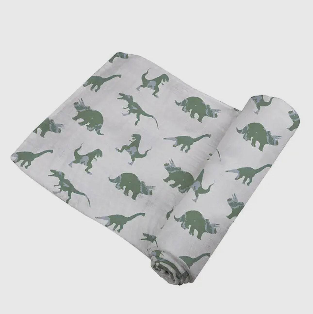 Green Dino Cotton Swaddle