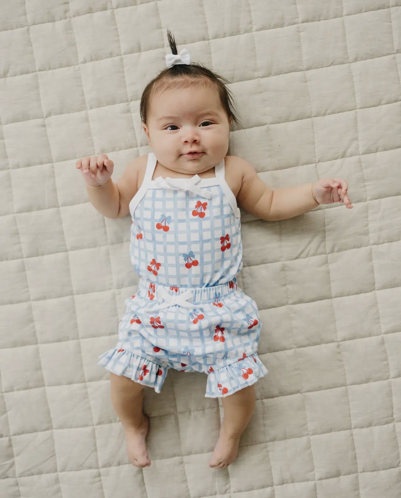 Gingham | Cherry Shorts Set