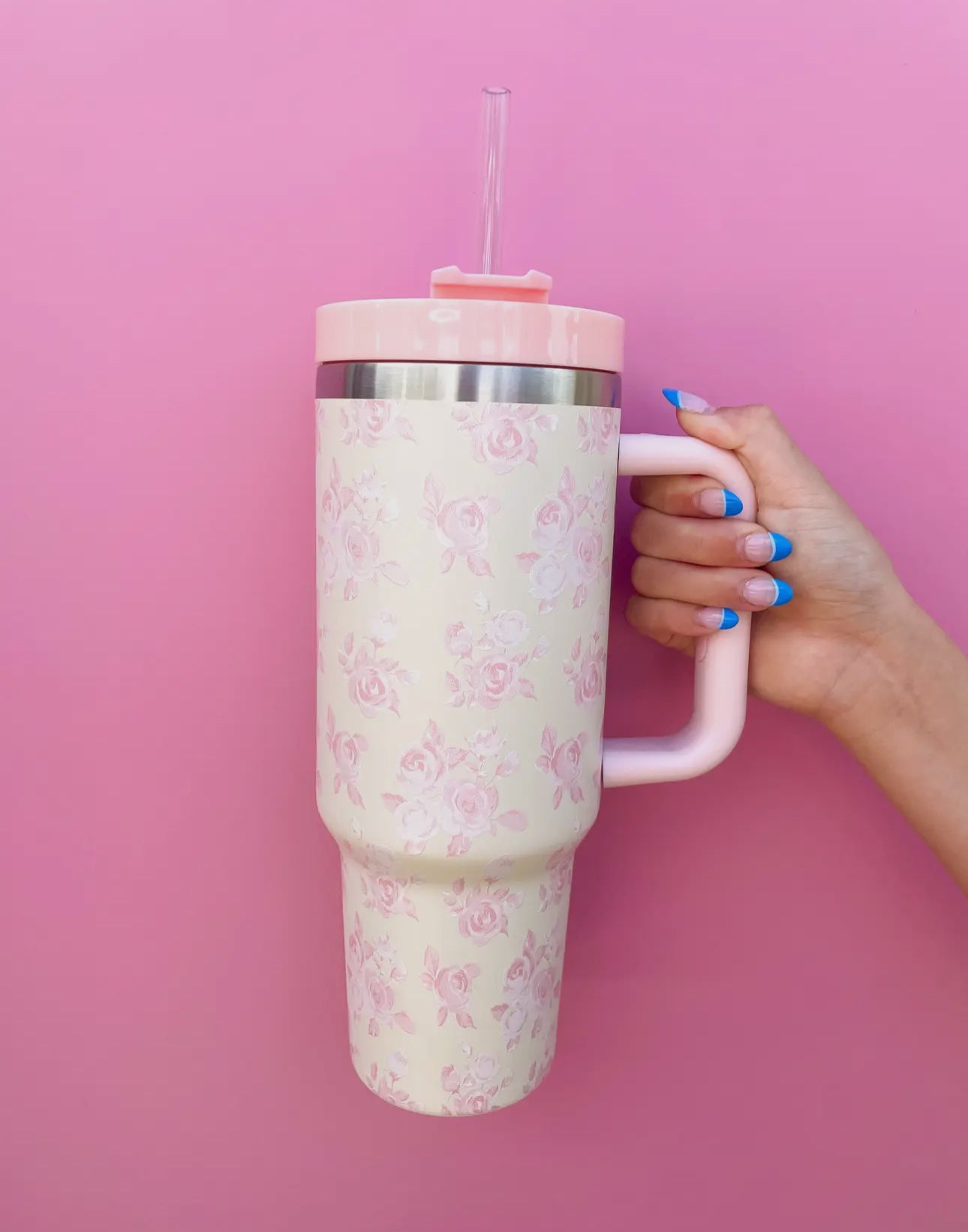 Floral Tumbler - Pink