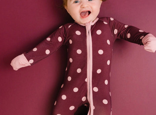Mulberry Polkadot Bamboo Sleeper