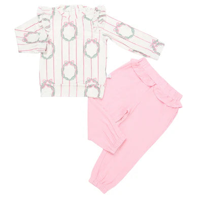 Ruffle Pink Wreath Everyday Set