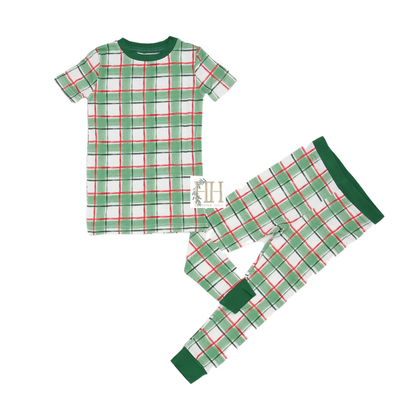 Green Check Loungewear Set