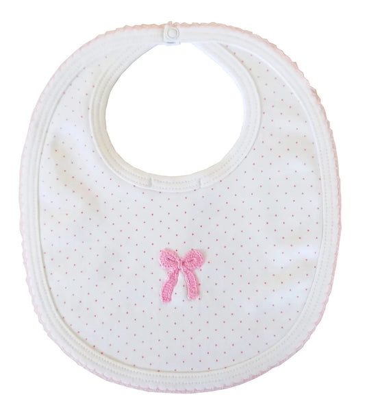 Crochet Dots Bow Bib