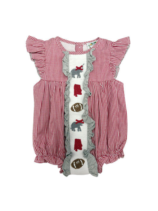 Crimson Smocked Bubble