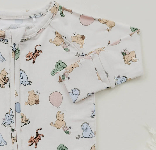Classic Bear | Bamboo Zipper Pajamas